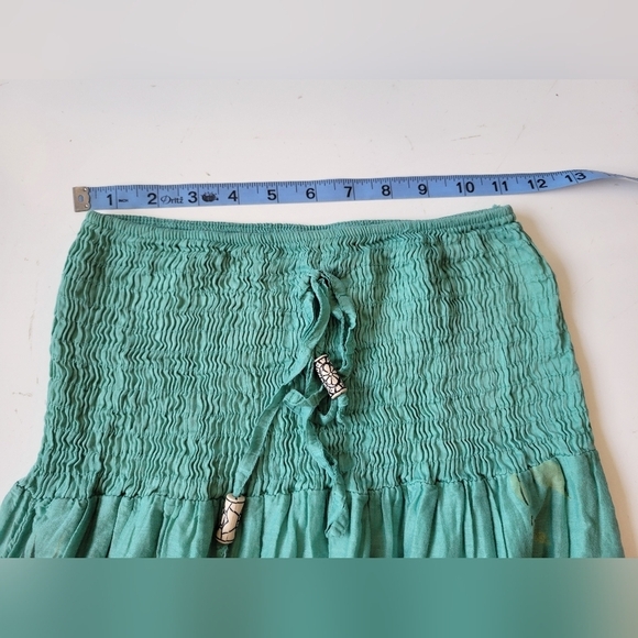 Silk Blend Floral Print Skirt Green XS/S? - Picture 4 of 8